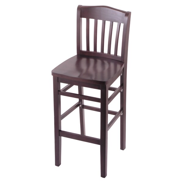25" Counter Stool, Dark Cherry Finish, a Dark Cherry Seat
